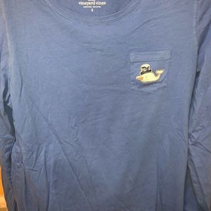 Blue Christmas vineyard vines shirt